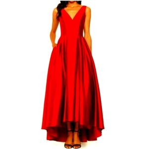 FINAL PRICE BETSY & ADAM Hi Lo High Low Gown Dress 10